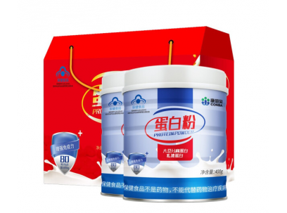 康恩贝 蛋白粉 蛋白质粉大豆分离蛋白成年中老年男女保健礼盒装400g/罐X2罐